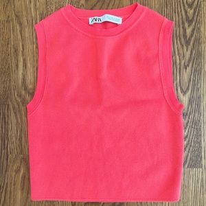 Zara Basic Cropped Knit Top